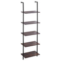 Industrial Square Pipe Shelf 5 Tier 17.3x11.8in Wall-Mount for Bedroom