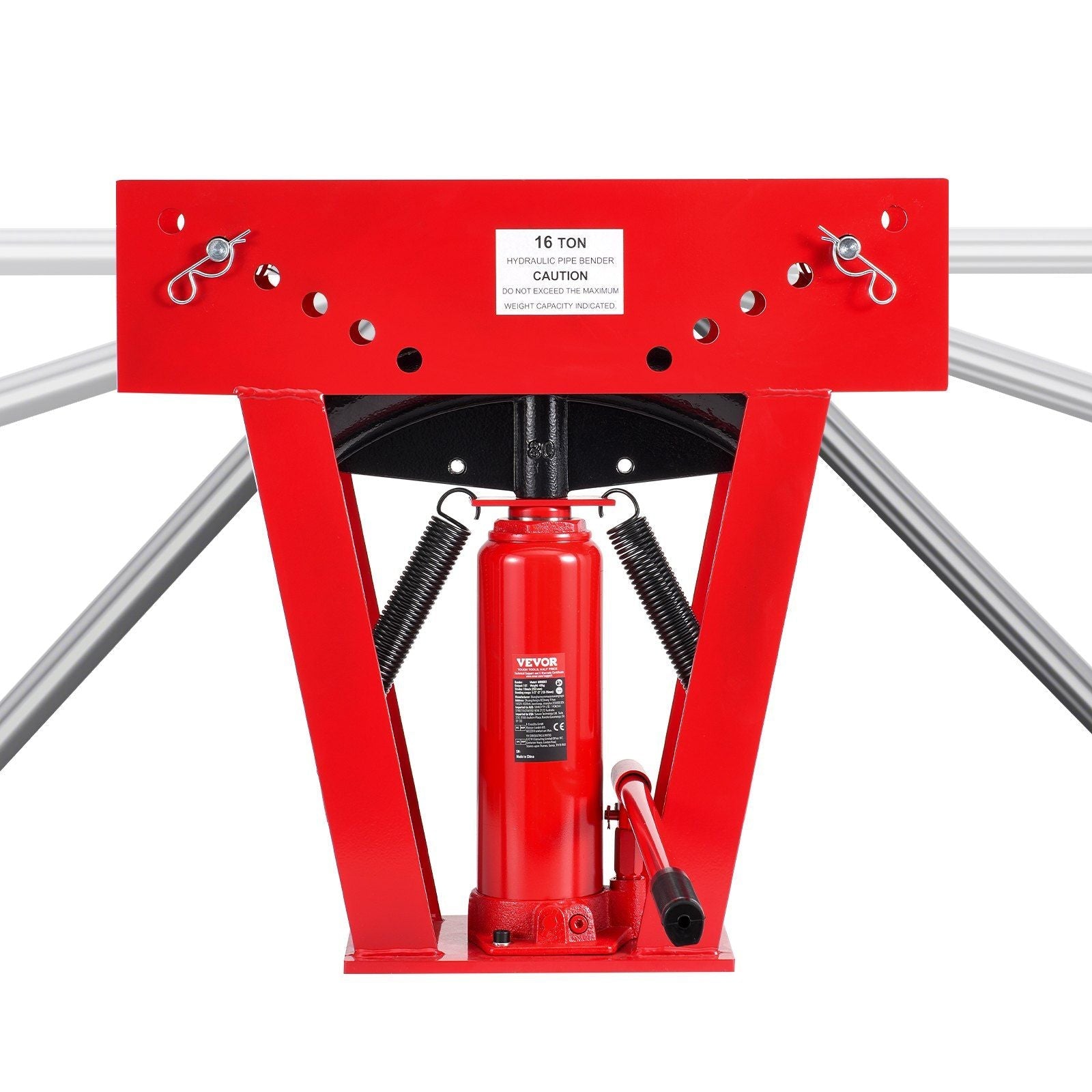 Hydraulic Pipe Bender 16 Ton Manual Pipe Bending Tool with 8 Dies