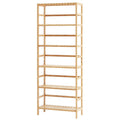 Bamboo Bookshelf 6 Tiers Bamboo Ladder Bookcase Rectangle Storage Rack