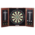 Dartboard and Cabinet Set Official Size Complete Accessory Steel Tip Dart