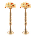 24PCS 50cm/19.7' Wedding Flower Vase Metal Gold Floral Stand for Table