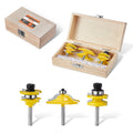 Router Bits Set 3 Pieces Carbide Router Bit 1/4 Inch Shank Carrying Case