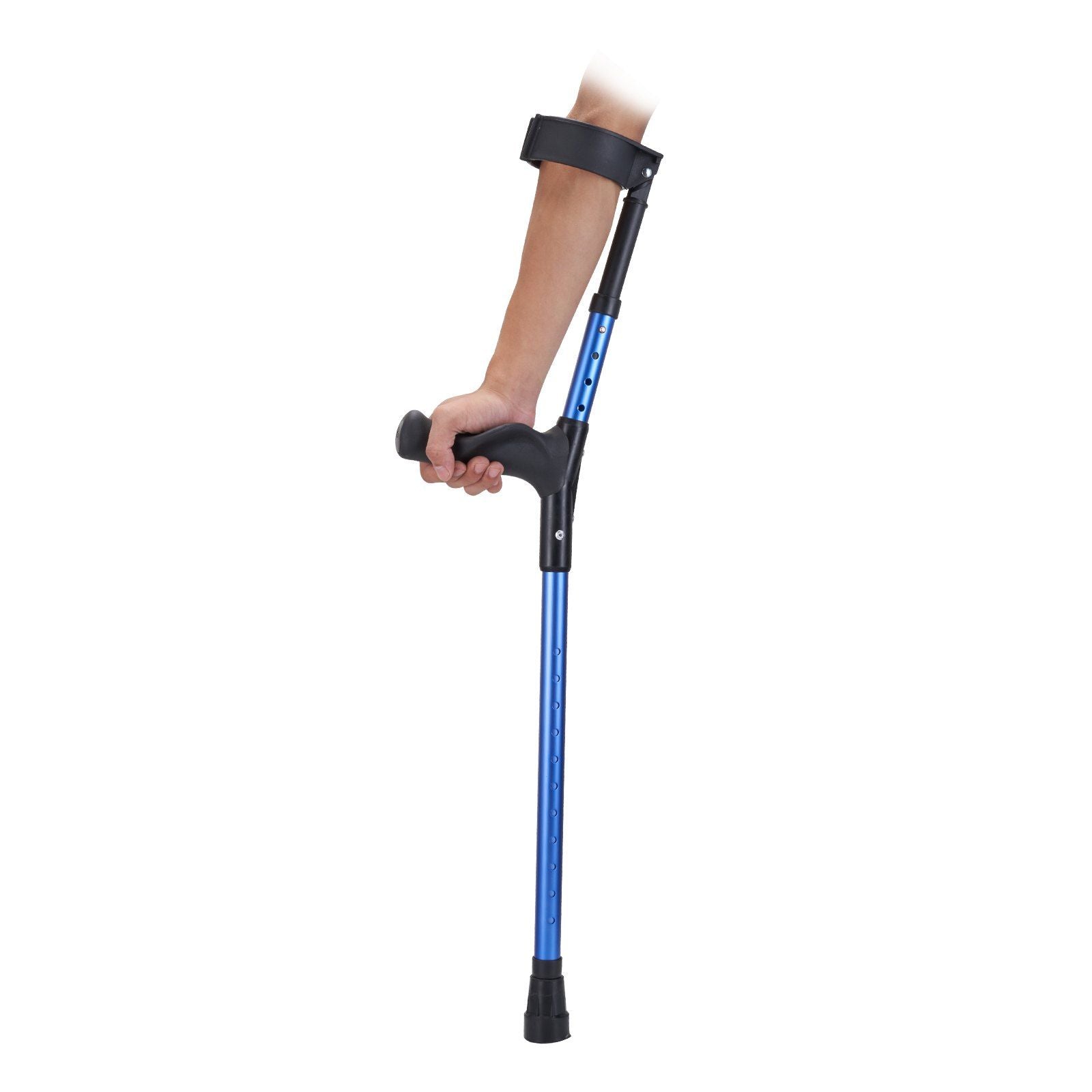 Forearm Crutches Aluminum Walking Crutches with Adjustable Height & Cuffs