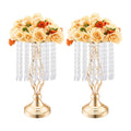 20PCS 43cm/16.9' Tall Crystal Wedding Flower Stand Vase for Party Decor