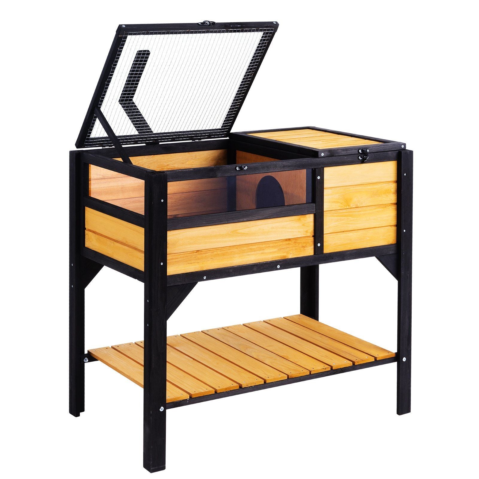 Wooden Tortoise House Tortoise Habitat Indoor & Outdoor for Lizards Snakes