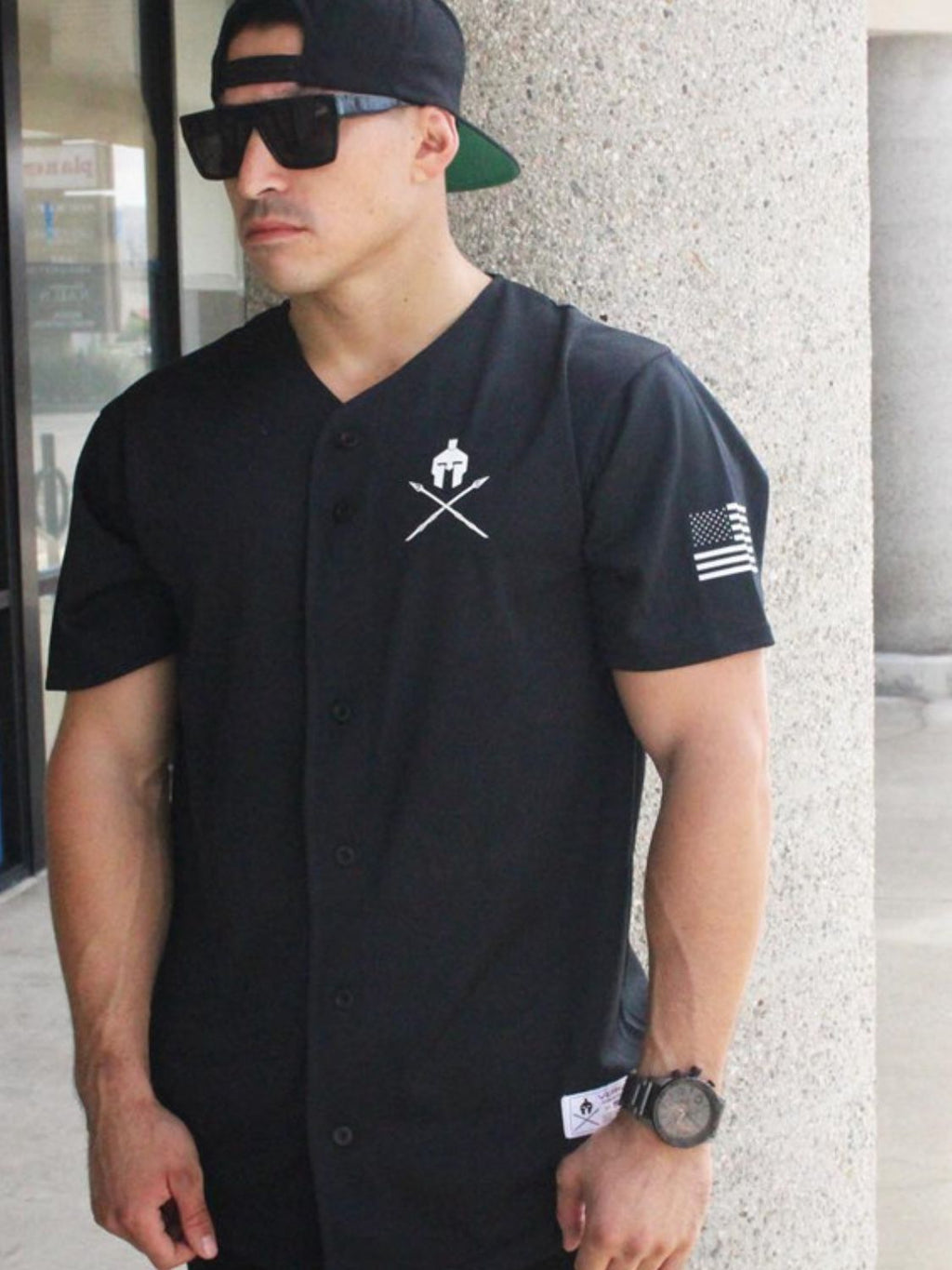 Men's Graphic Button Down Short Sleeve Top