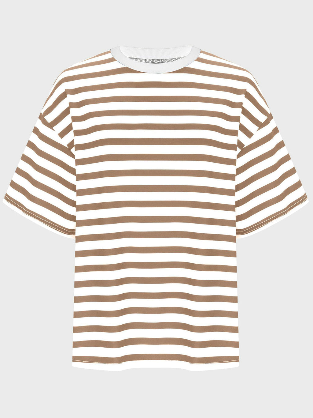 Striped Round Neck Half Sleeve T-Shirt