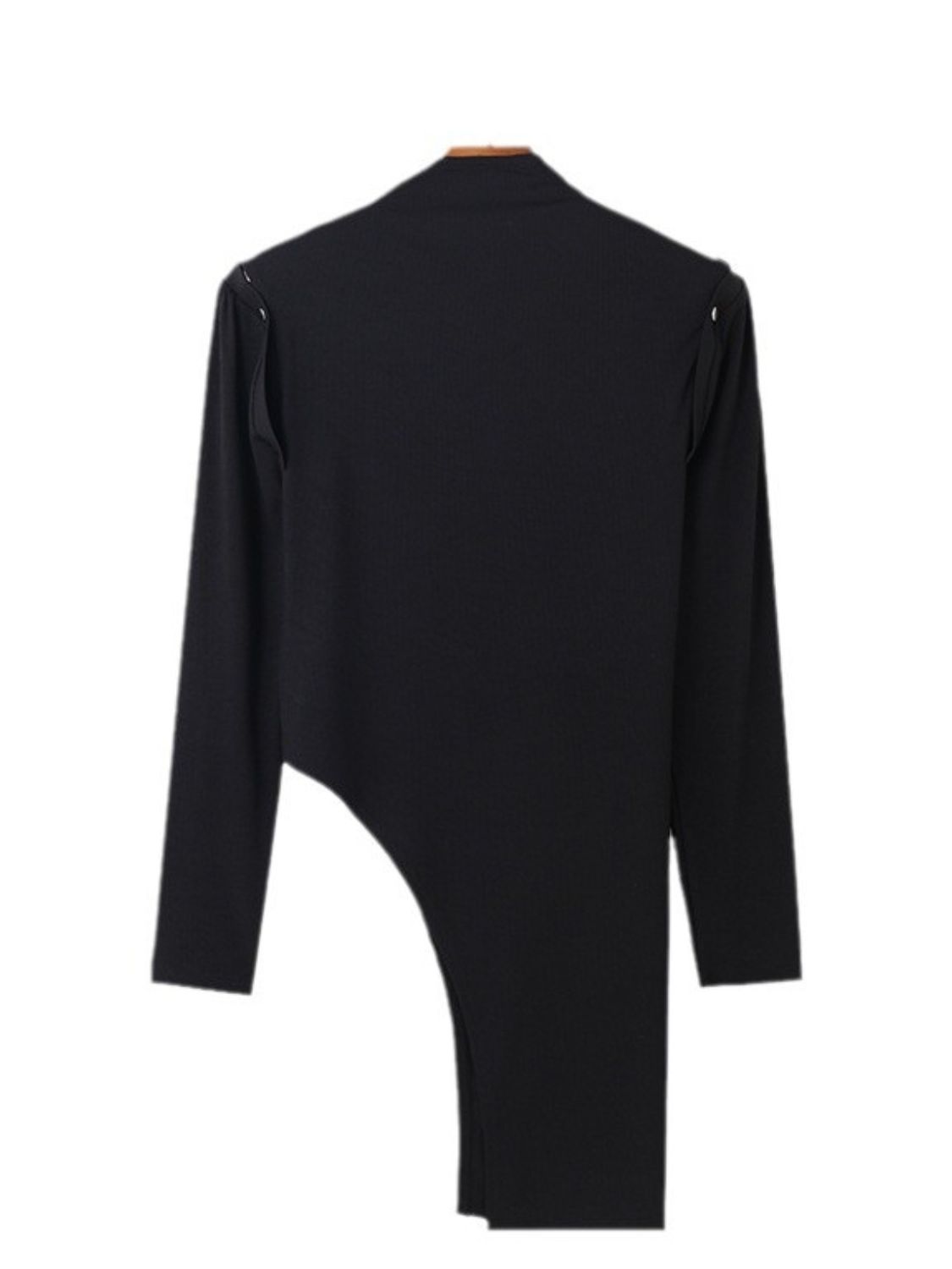 Men's Asymmetrical Mock Neck Cold Shoulder Top
