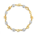 RMZ GOLD NYC 18K Gold Two-Tone Elephant Bracelet