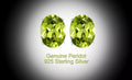 RMZ GOLD NYC Women's 925 Sterling Silver 4 Ct Peridot 6mm Oval Stud Earrings