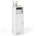 1-Door Freestanding Bathroom Cabinet with Open Shelf
